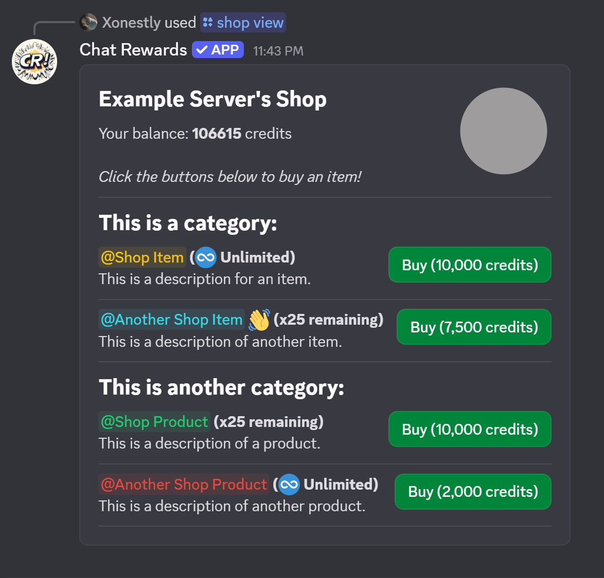 Shop Example
